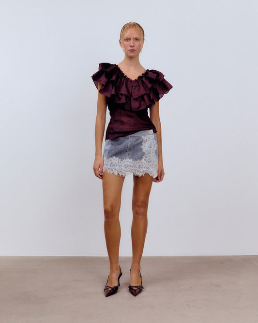 Ida Sjöstedt Eyra Top Burgundy
