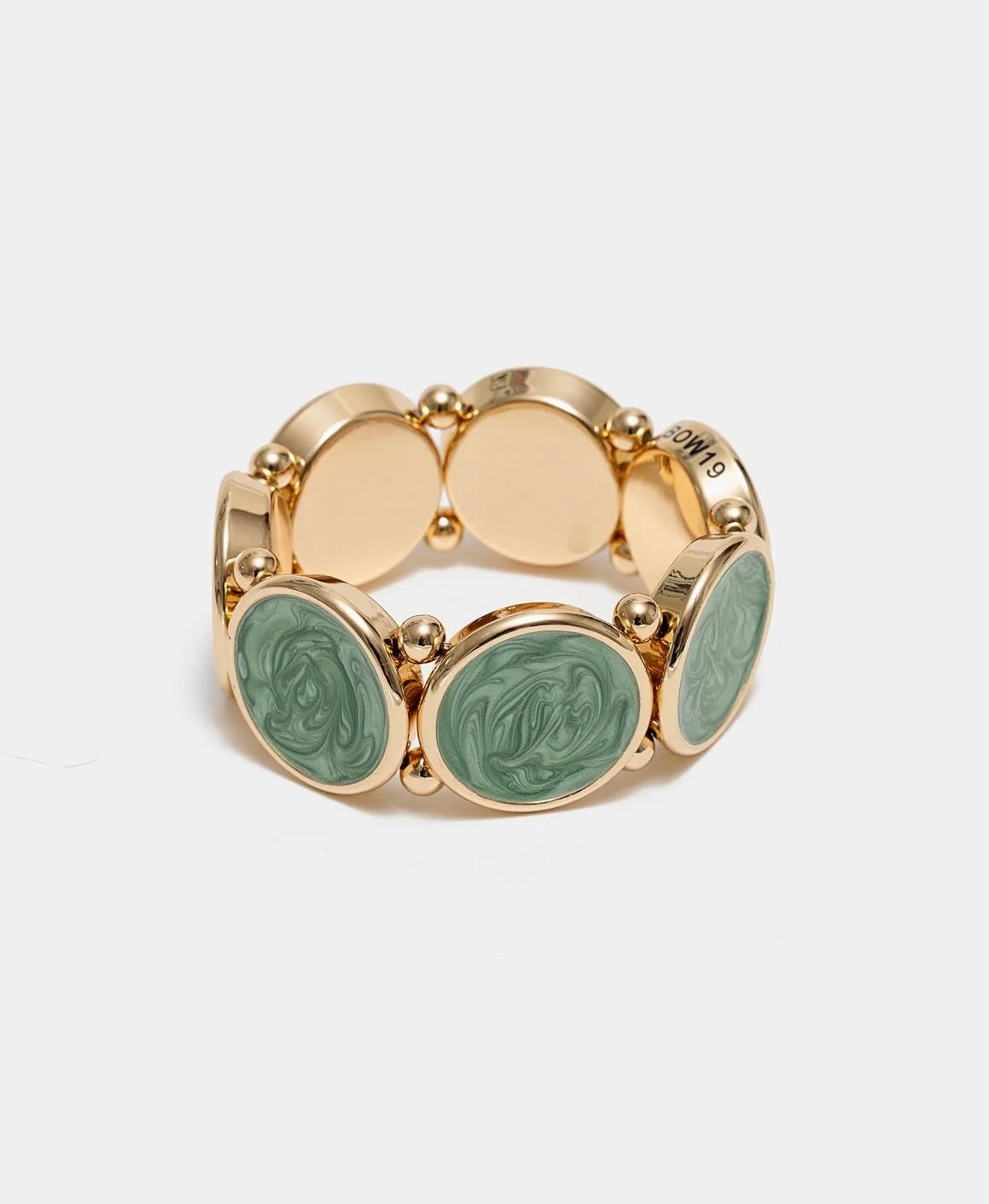 Bow 19 Ava Pearl Elastic Bracelet Pearl Green