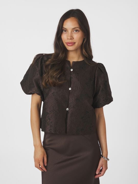 Neo Noir Aisa Brocade Blouse