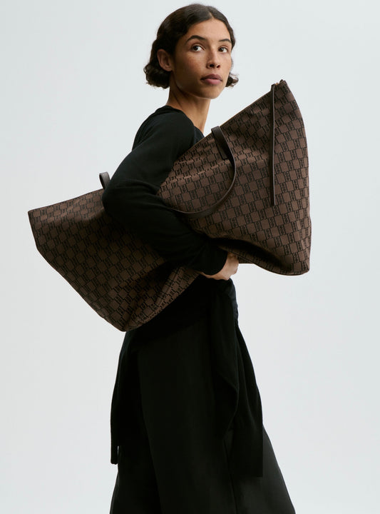 By Malene Birger Carvon Printed Tote Bag Bison