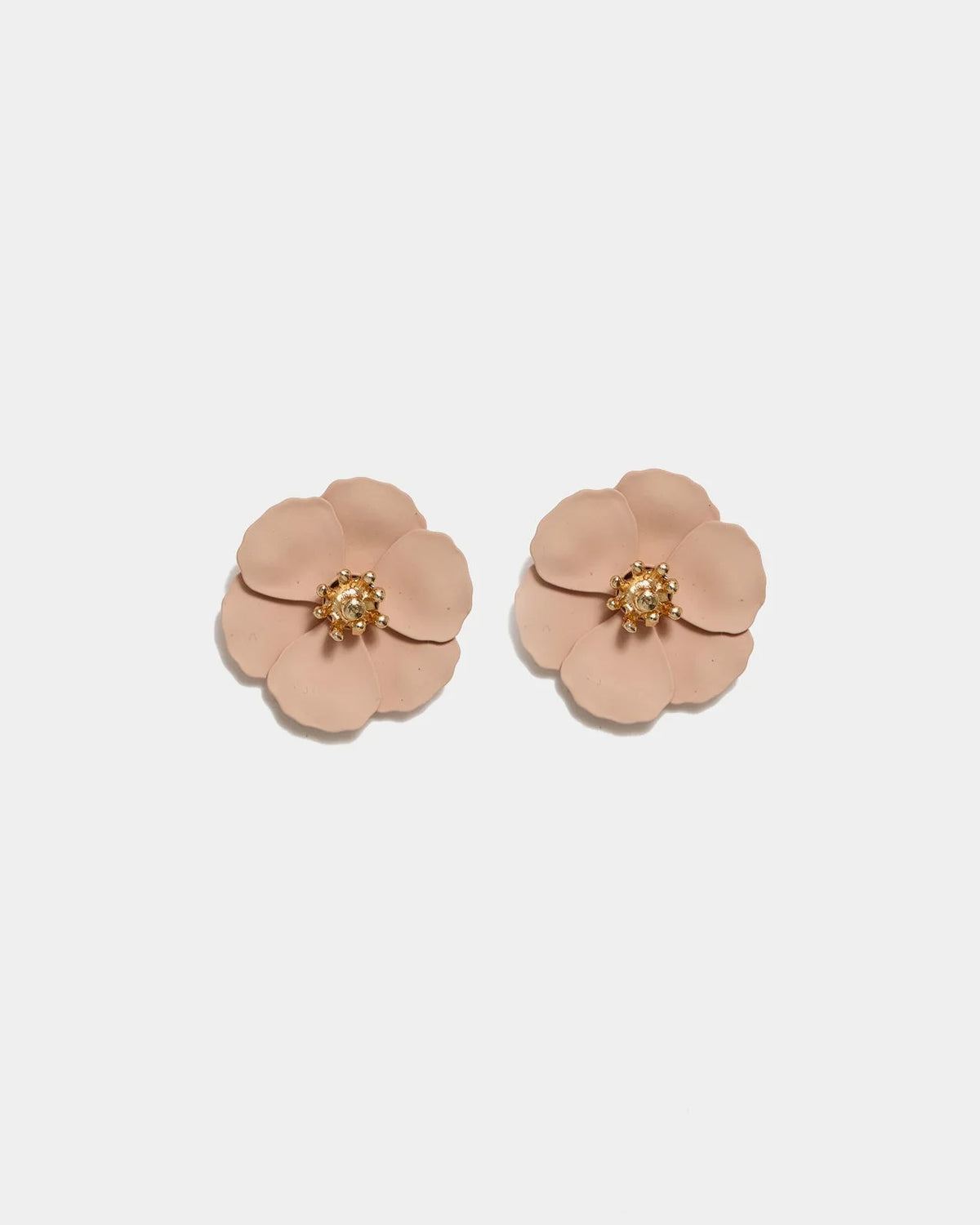 Bow 19 Flower Small Earrings nude pink