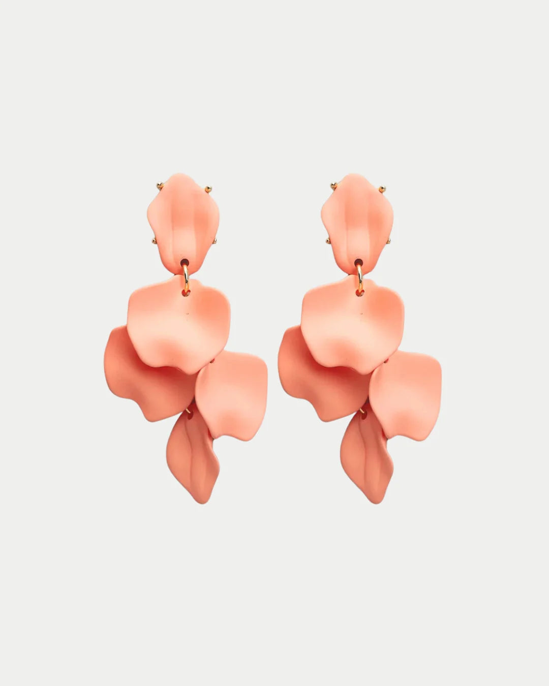 Bow 19 Leaf Earrings matt coral