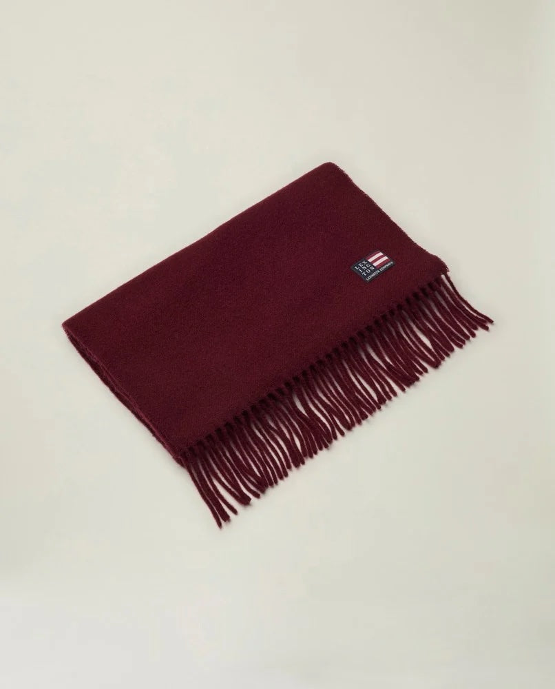 Lexington Recycled Wool Blend Scarf dark red