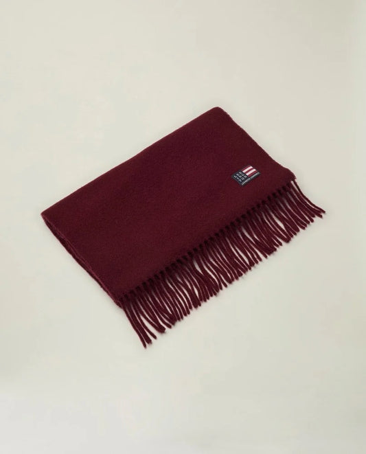Lexington Recycled Wool Blend Scarf dark red