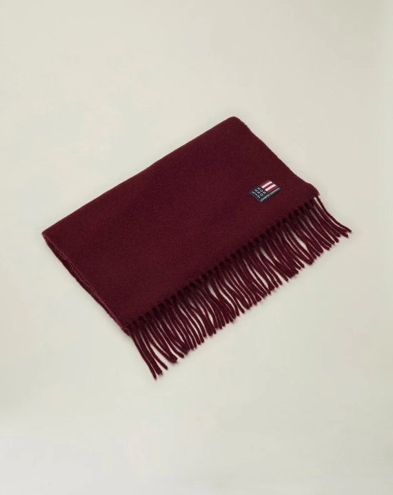 Lexington Recycled Wool Blend Scarf dark red