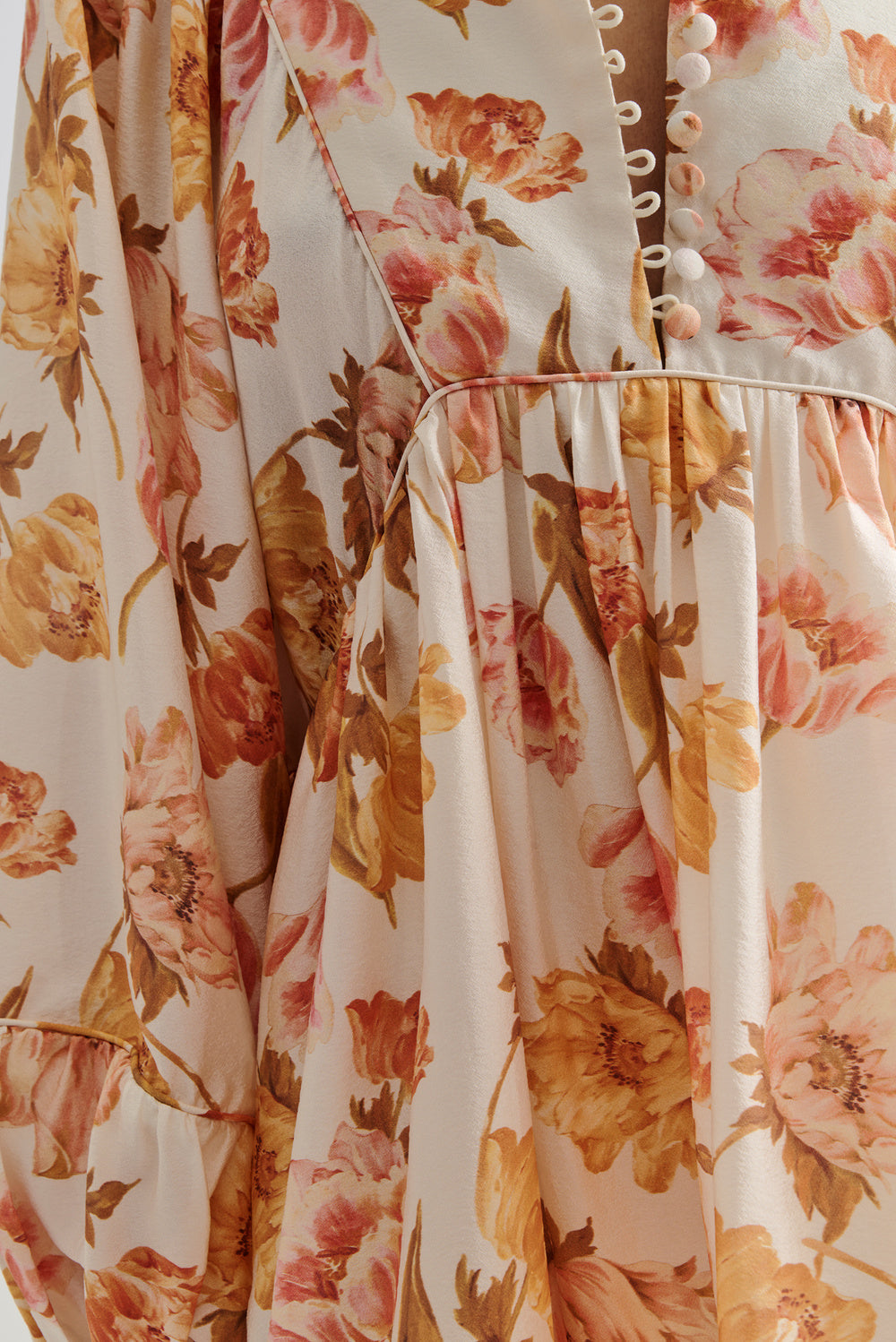 Malina Pernilla High neck Balloon Sleeve Blouse