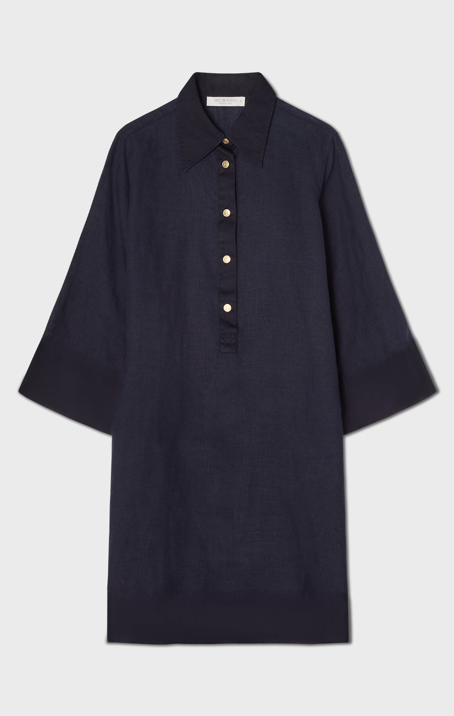 Busnel Ninette Solid Dress Marine