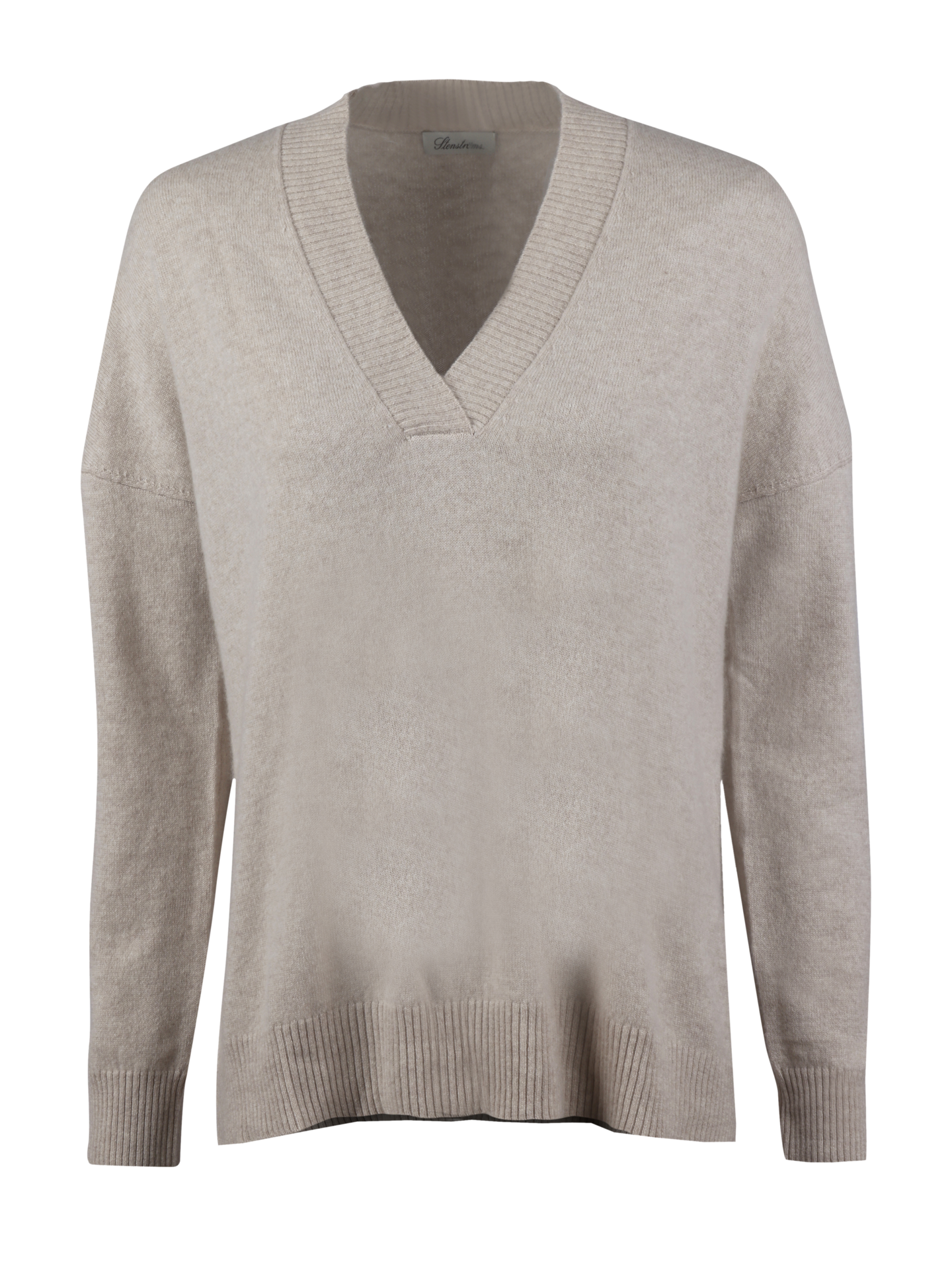 Stenströms Duvet V-Neck Cashmere Sweater Beige
