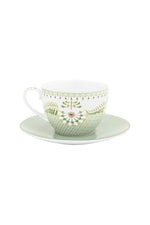 Lataa kuva Galleria-katseluun, Pip Studio Set/2 Cups and Saucers Lily&amp;Lotus light green 280ml
