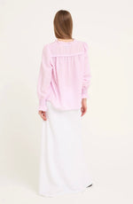 Lataa kuva Galleria-katseluun, A-View Sonja Frill Blouse Pink/White
