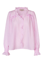 Lataa kuva Galleria-katseluun, A-View Sonja Frill Blouse Pink/White
