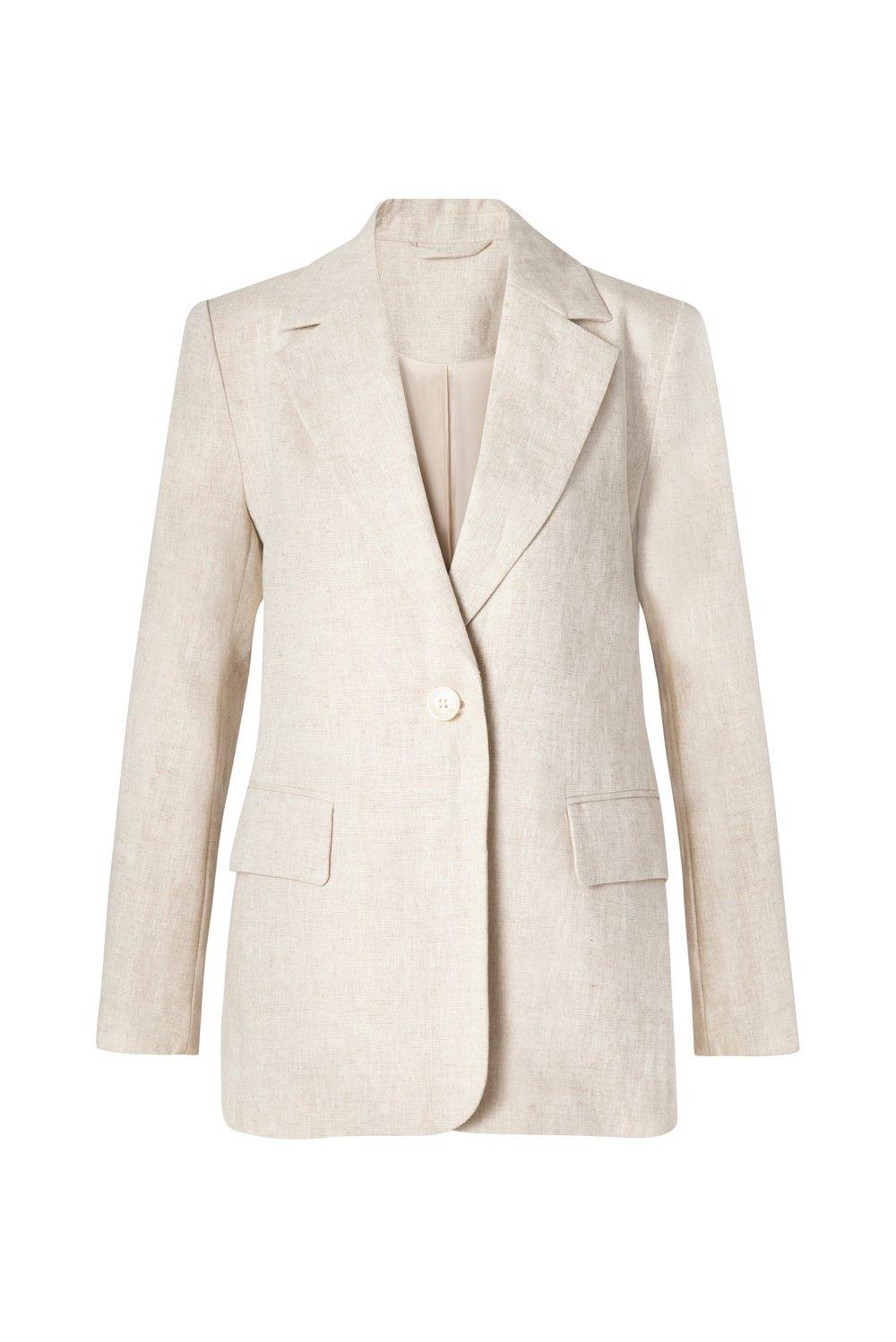 Malina Vera Fitted Linen Blazer