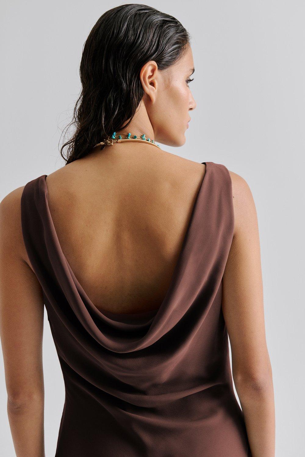 Malina Alia Maxi Dress Chocolate