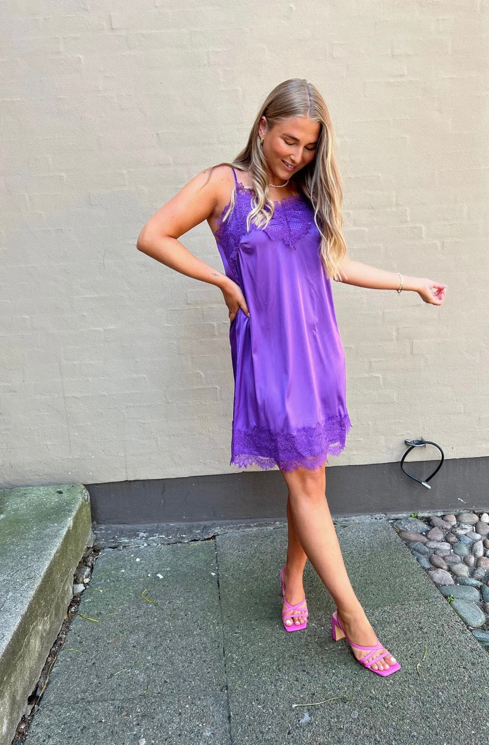 A-View Valentine Short Dress Lilac