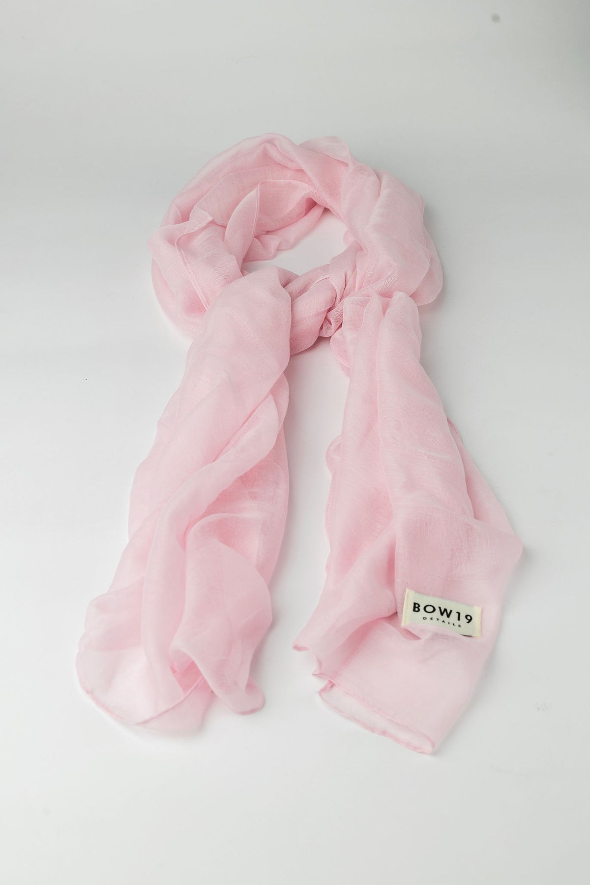 Bow 19 Scarf Light Pink