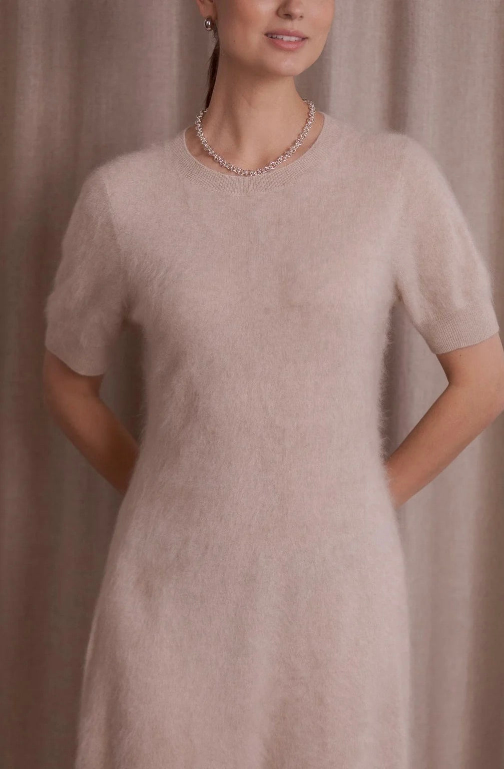 Original Story Lyhythihainen Kashmirneulemekko Latte