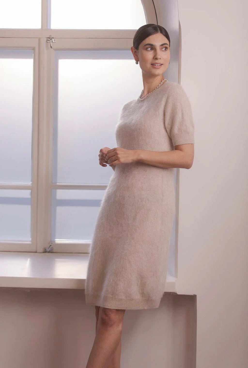 Original Story Lyhythihainen Kashmirneulemekko Latte