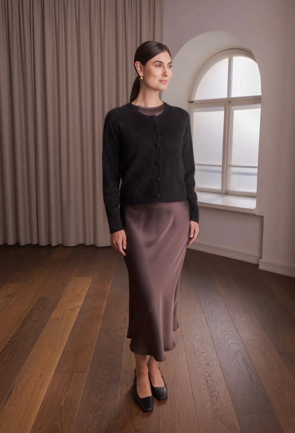 Original Story Pitkähihainen Kashmirneuletakki Black