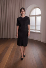 Lataa kuva Galleria-katseluun, Original Story Lyhythihainen Kashmirneule Black
