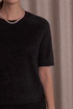 Lataa kuva Galleria-katseluun, Original Story Lyhythihainen Kashmirneule Black
