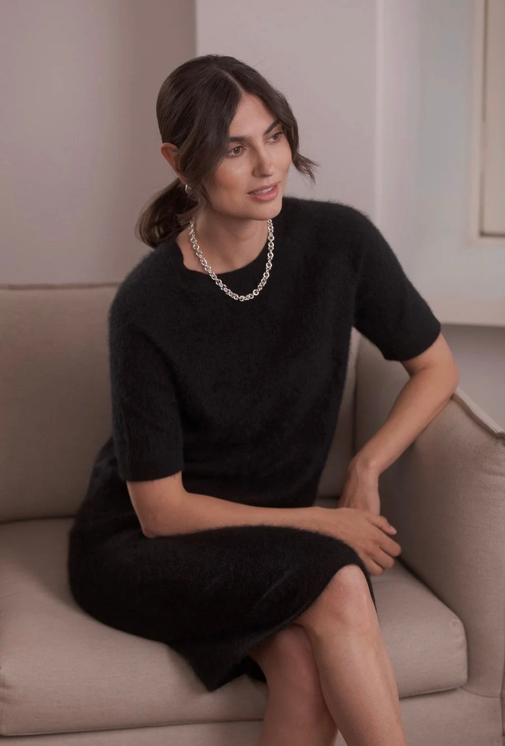 Original Story Lyhythihainen Kashmirneule Black