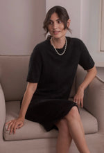 Lataa kuva Galleria-katseluun, Original Story Polvipituinen Kashmirhame Black
