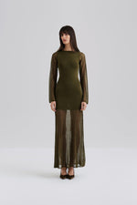 Lataa kuva Galleria-katseluun, Malina Haisley Maxi Dress Olive
