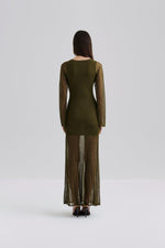 Lataa kuva Galleria-katseluun, Malina Haisley Maxi Dress Olive
