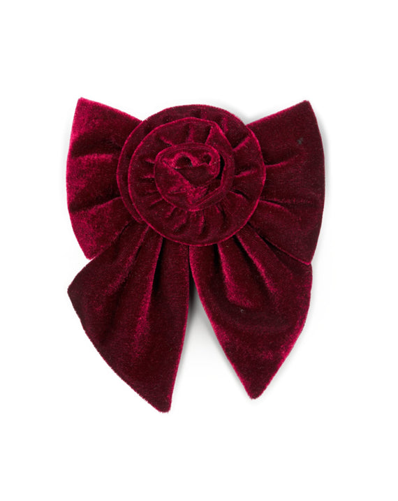 Sui Ava Rosie Velvet Bow bordeaux