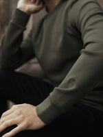 Lataa kuva Galleria-katseluun, Mos Mosh Gallery Abel Crew Sweater army green
