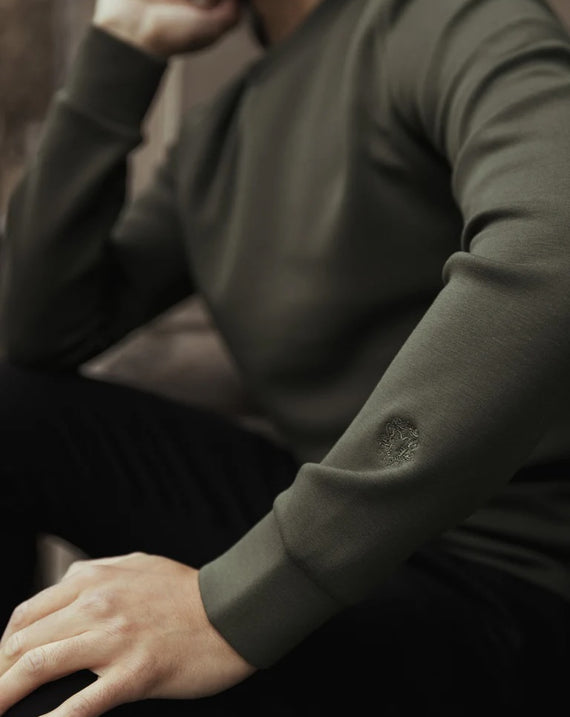 Mos Mosh Gallery Abel Crew Sweater army green