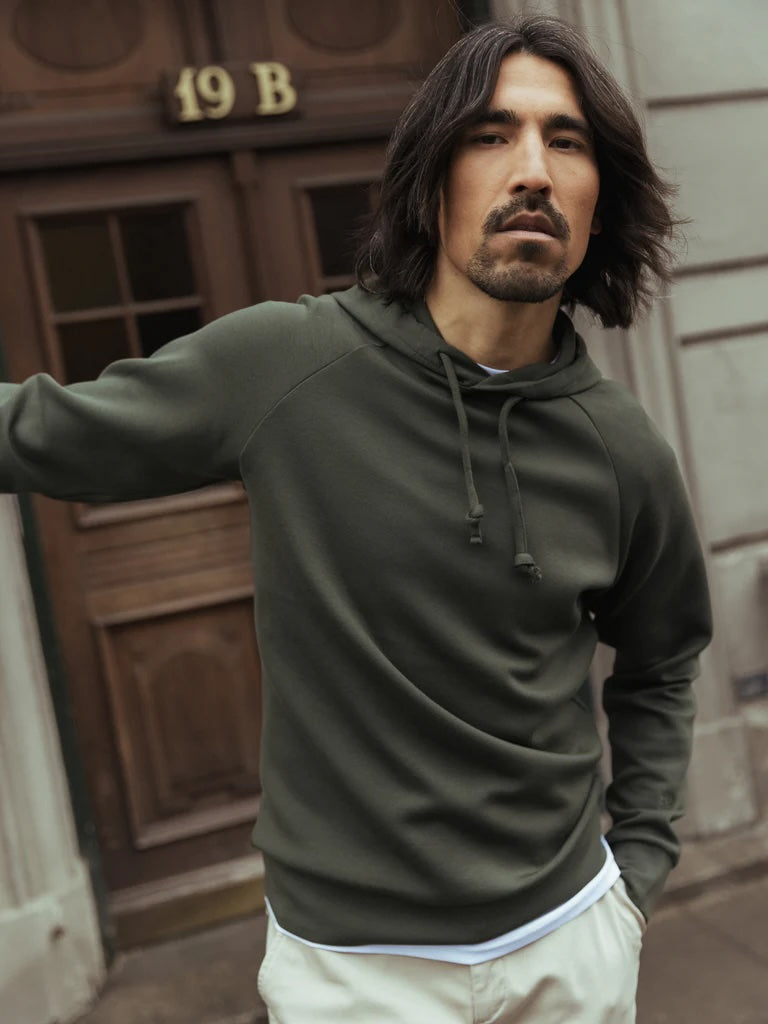 Mos Mosh Gallery Abel Hood Crew Sweater army green