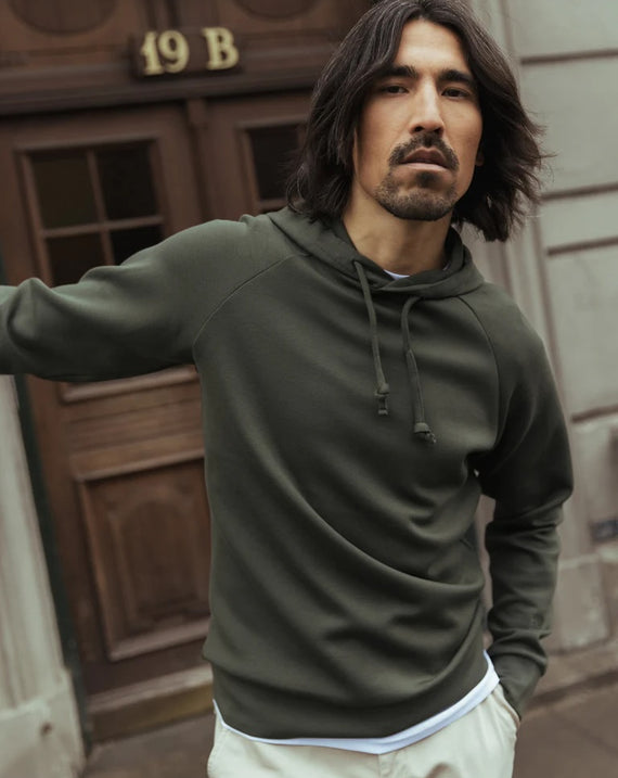 Mos Mosh Gallery Abel Hood Crew Sweater army green