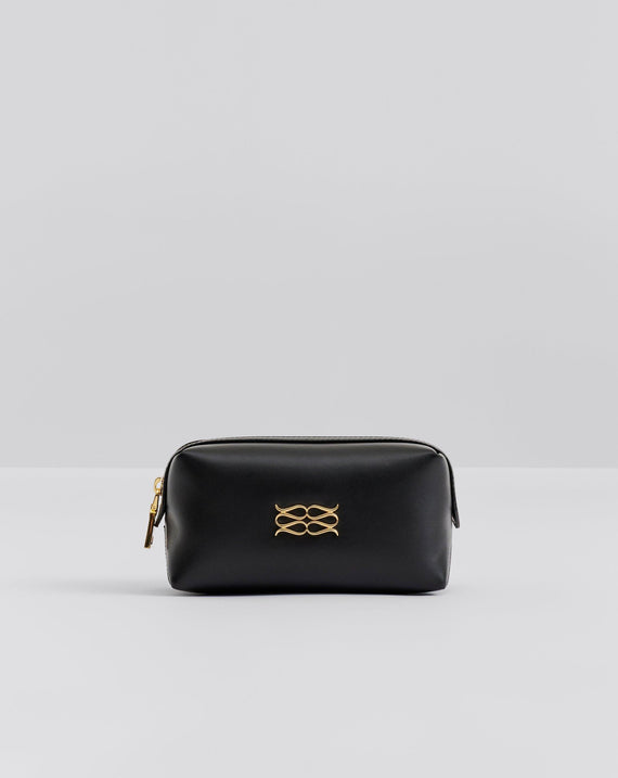 Malina Monogram Leather Toiletry Bag