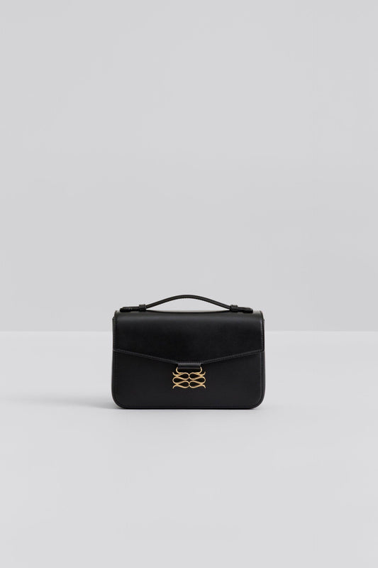 Malina Monogram Leather Shoulder Bag