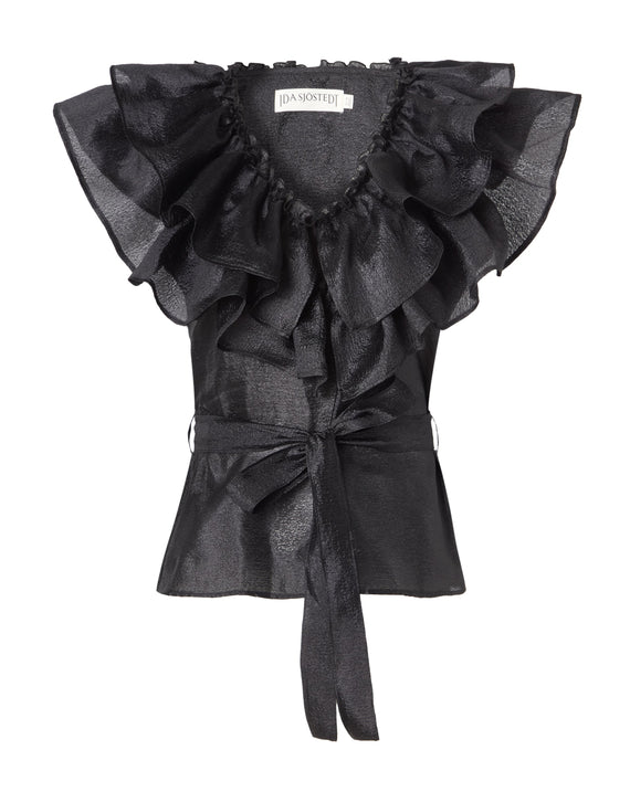 Ida Sjöstedt Eyra Top Silky Crepe Black