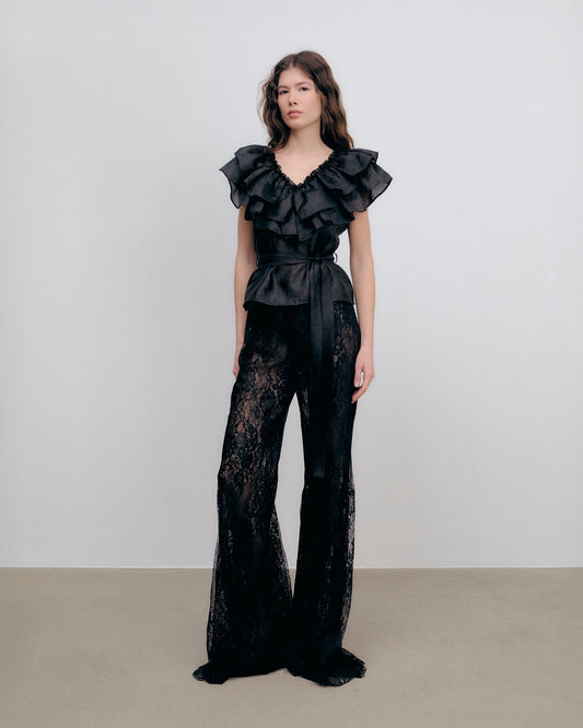 Ida Sjöstedt Eyra Top Silky Crepe Black