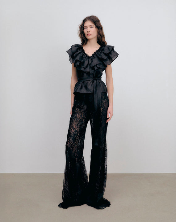 Ida Sjöstedt Eyra Top Silky Crepe Black