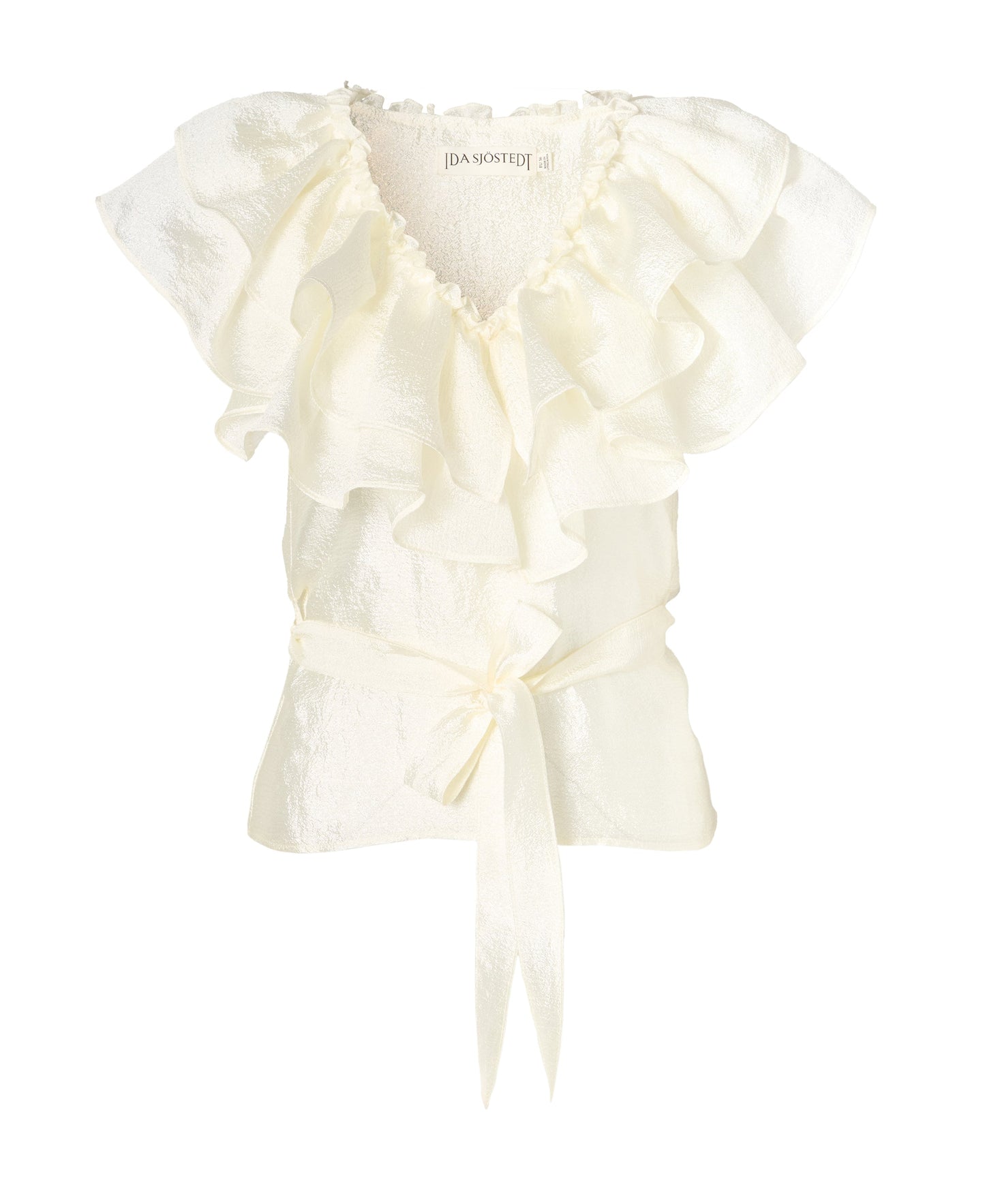 Ida Sjöstedt Eyra Top Silky Crepe Cream White