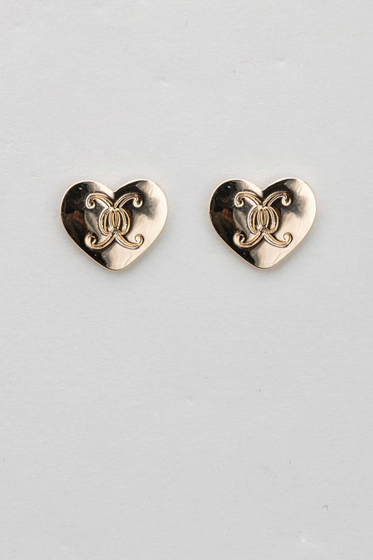 Bow 19 Heart Logo Stud