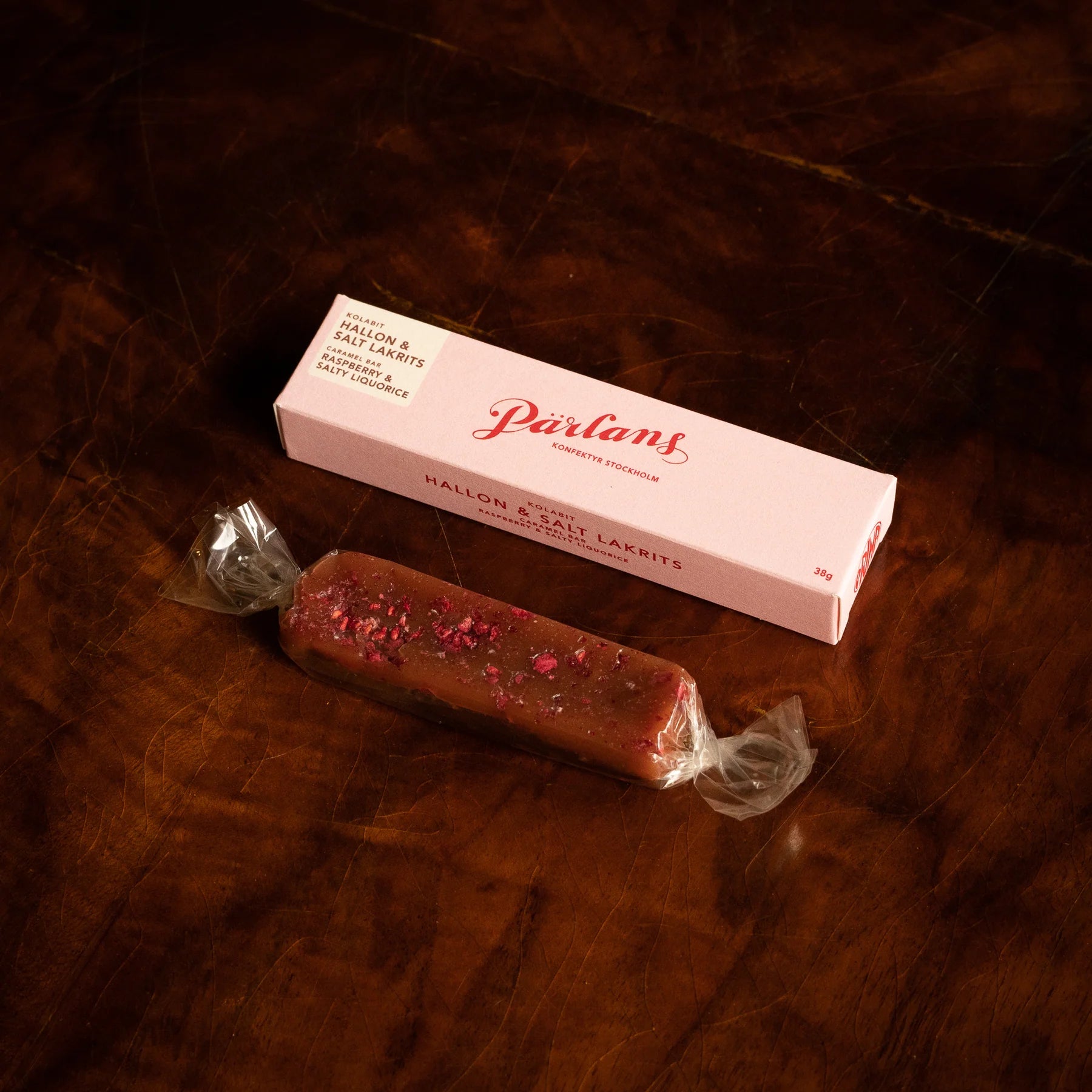 Pärlans caramel bar rasberry&liquorice