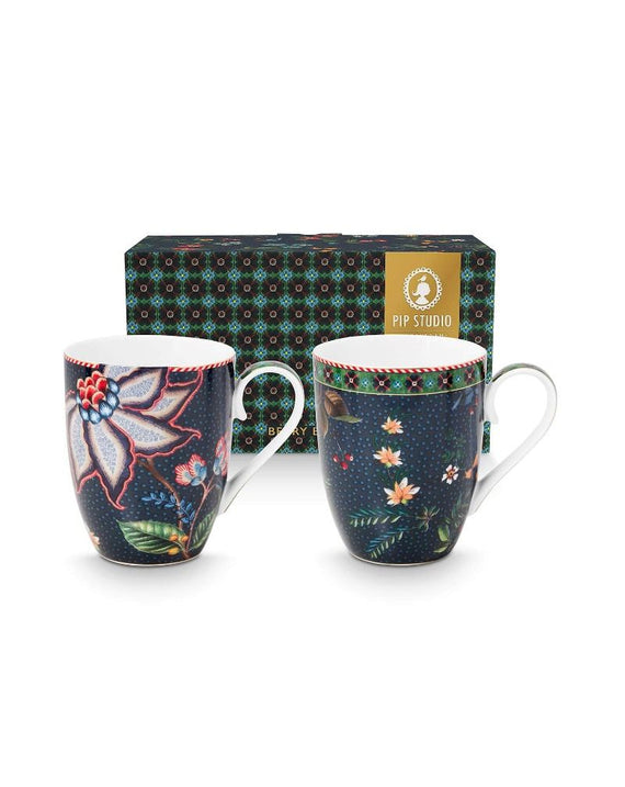 Pip Studio Berry Blues mukit 2/ setti L 350ml