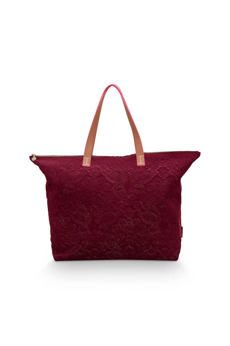 Pip Studio Samettinen Laukku Quiltey Day Red