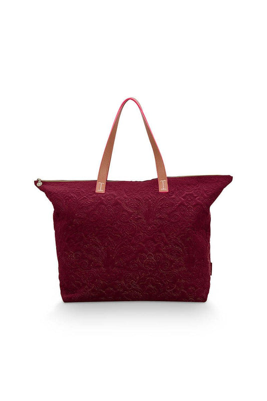 Pip Studio Samettinen Laukku Quiltey Day Red