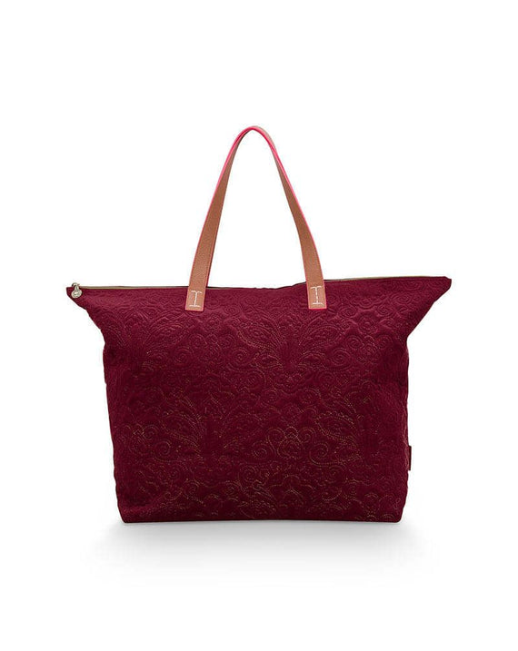 Pip Studio Samettinen Laukku Quiltey Day Red