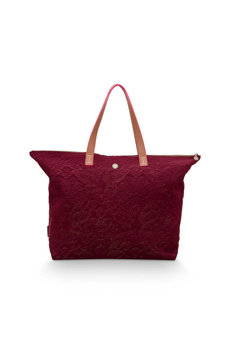 Pip Studio Samettinen Laukku Quiltey Day Red