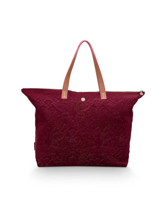 Pip Studio Samettinen Laukku Quiltey Day Red