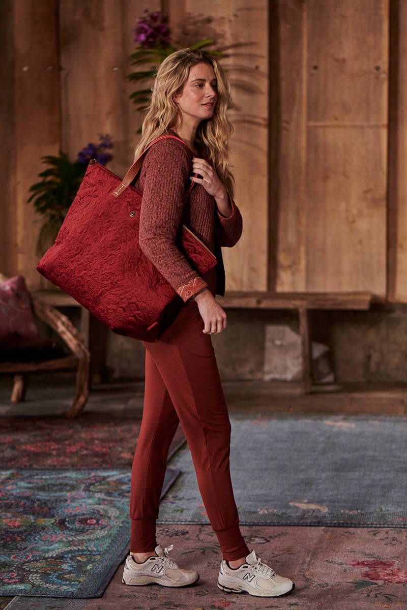 Pip Studio Samettinen Laukku Quiltey Day Red