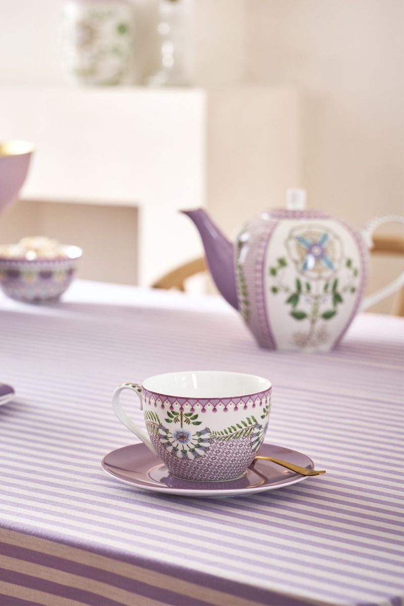 Pip Studio Set/2 Cups and Saucers Lily&Lotus lilac 280ml