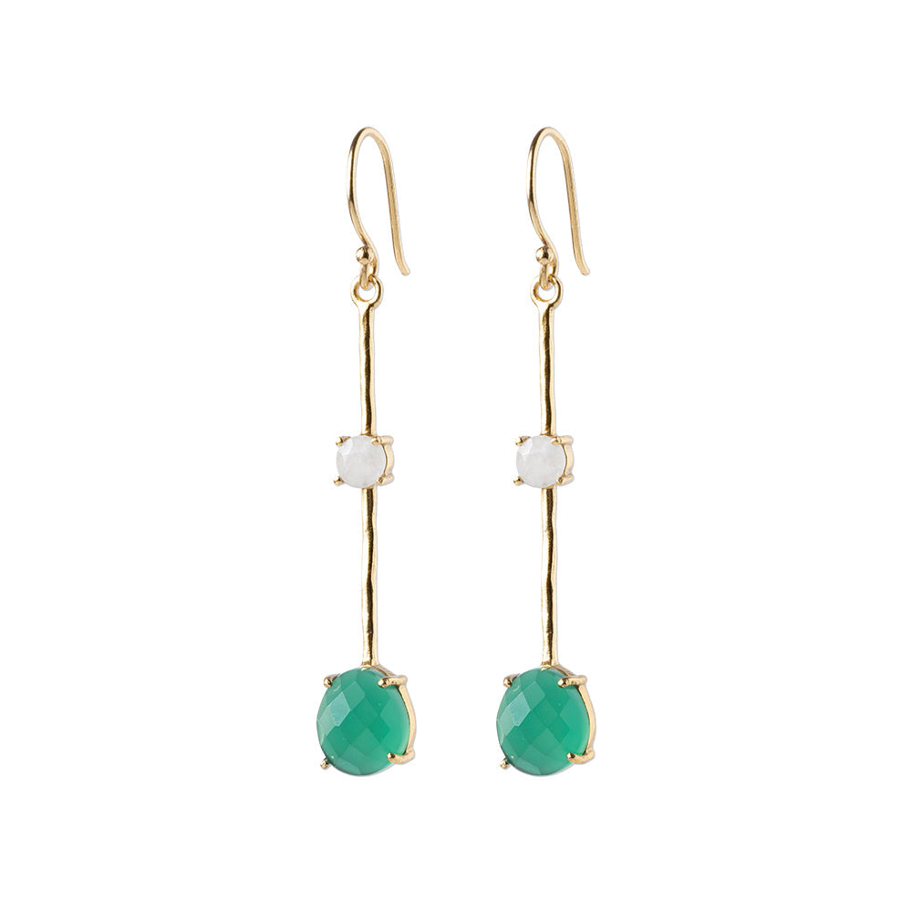 A Beautiful Story Magnificent Green Onyx Earrings
